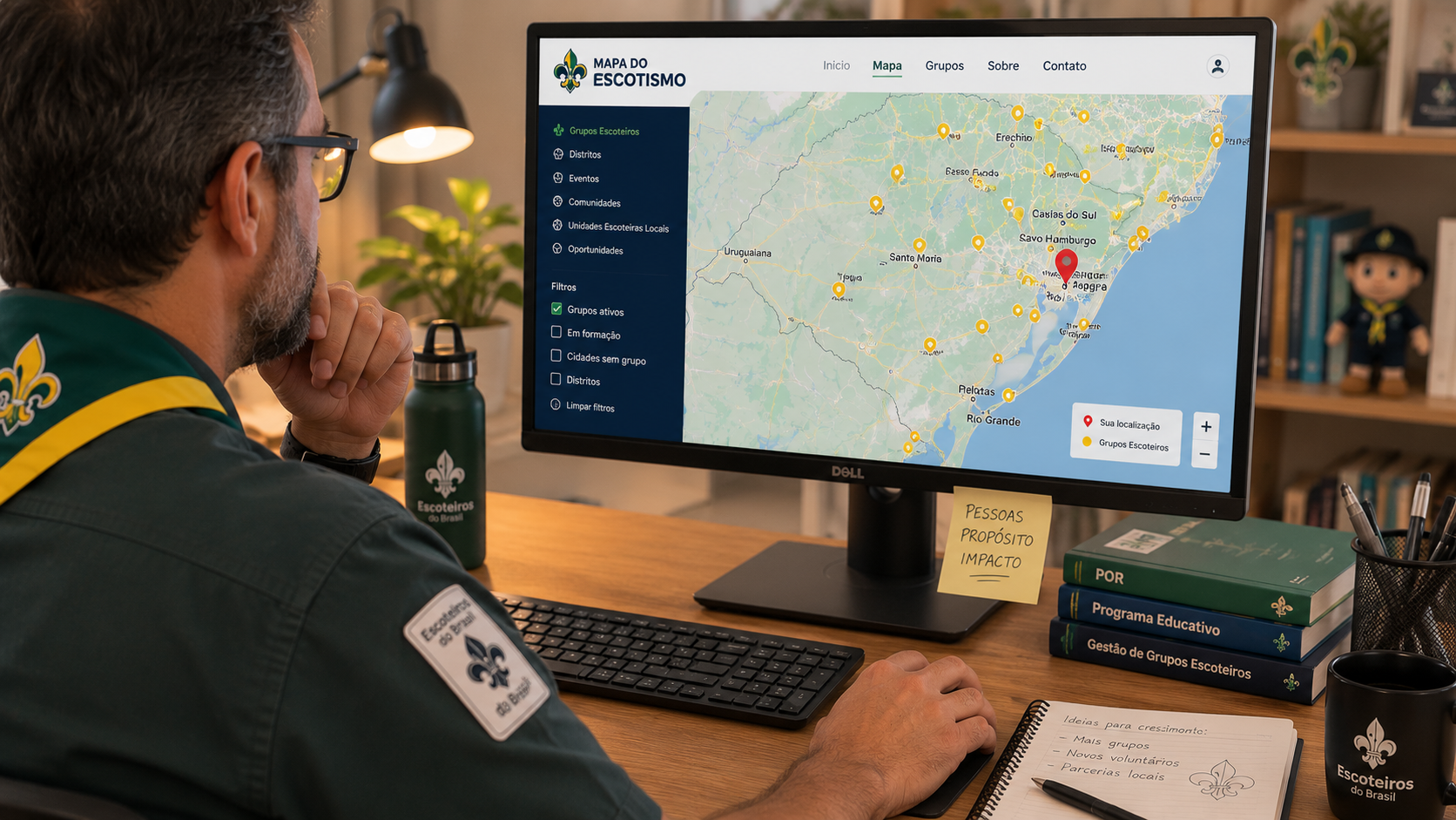 Exemplo de campanha geográfica de divulgação
