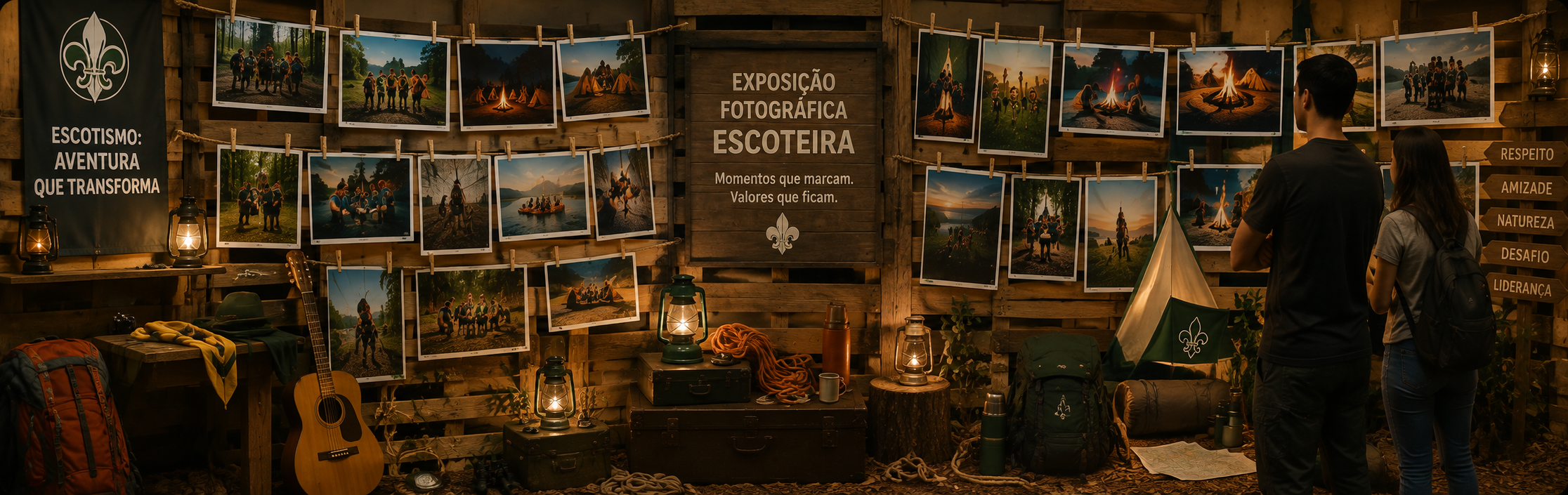 Exemplo de exposição itinerante do grupo escoteiro